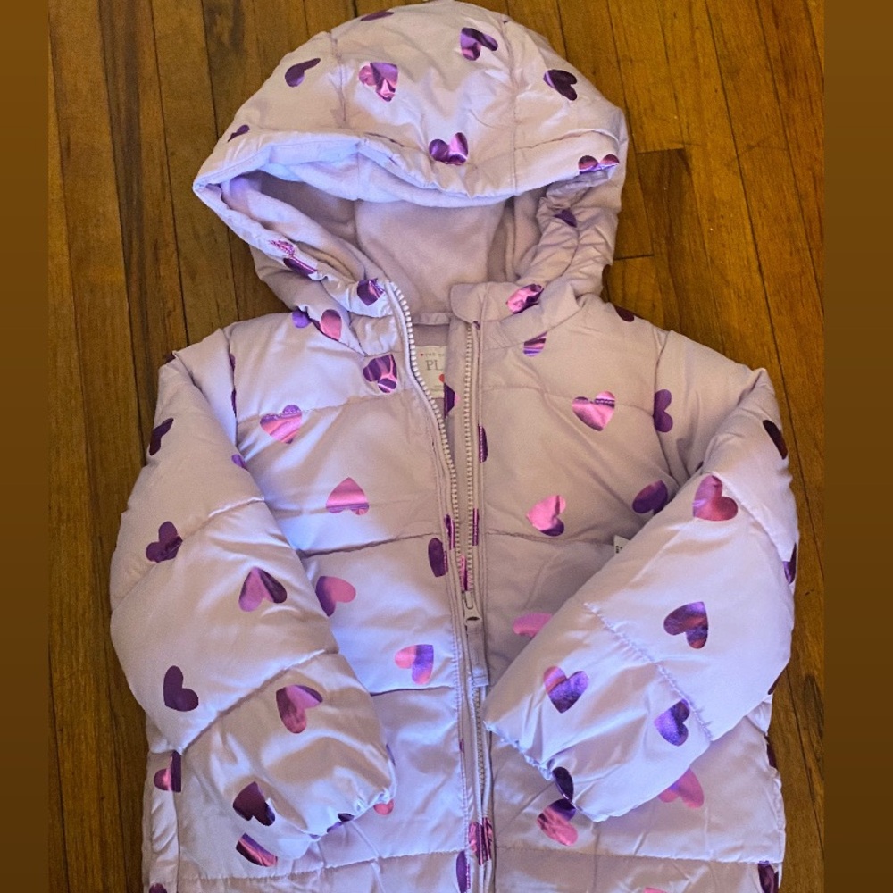 Purple Heart Puffer Jacket                                The Children’s Place